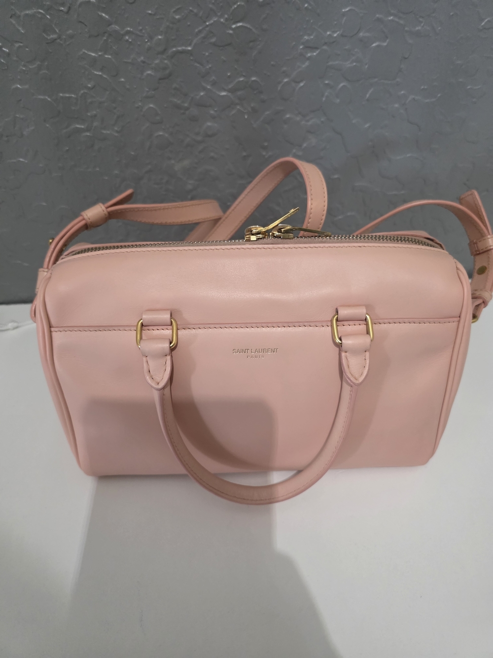 Saint Laurent Pink Leather Satchel Bag